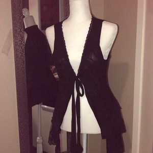 Boho black vest